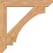 Ekena Millwork Imperial Slat Smooth Bracket w/ Offset Brace, Western Red Cedar, 7 1/2"W x 46"D x 46"H BKT0806X46X46IMP06SWR - alternate 2